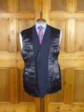 25/0993 welsh & jefferies 2009 savile row bespoke dark blue worsted & mohair suit jacket blazer 46-47 regular to long
