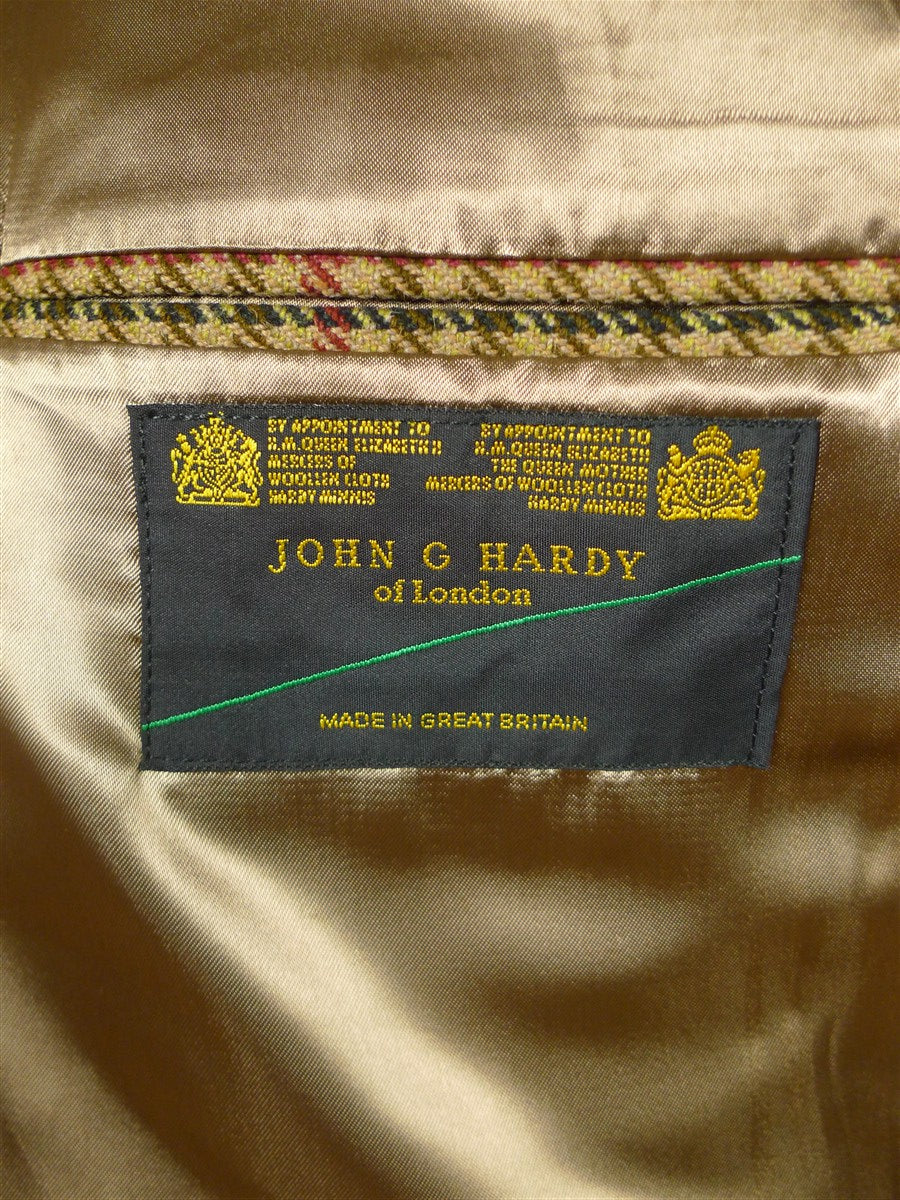 25/0986 near immaculate john g hardy gun check tweed sports jacket 42 long