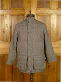 25/1004 immaculate haggart of aberfeldy green wp check heavyweight tweed shooting field coat 41-42