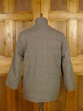 25/1004 immaculate haggart of aberfeldy green wp check heavyweight tweed shooting field coat 41-42