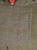25/1004 immaculate haggart of aberfeldy green wp check heavyweight tweed shooting field coat 41-42