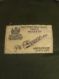 25/1004 immaculate haggart of aberfeldy green wp check heavyweight tweed shooting field coat 41-42