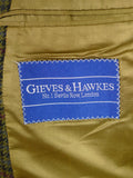 25/1005 near immaculate gieves & hawkes savile row green gun check pure cashmere sports jacket blazer 42 regular