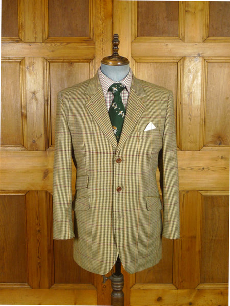 25/1008 immaculate daks jermyn street gun check wool tweed sports jacket blazer 40 regular