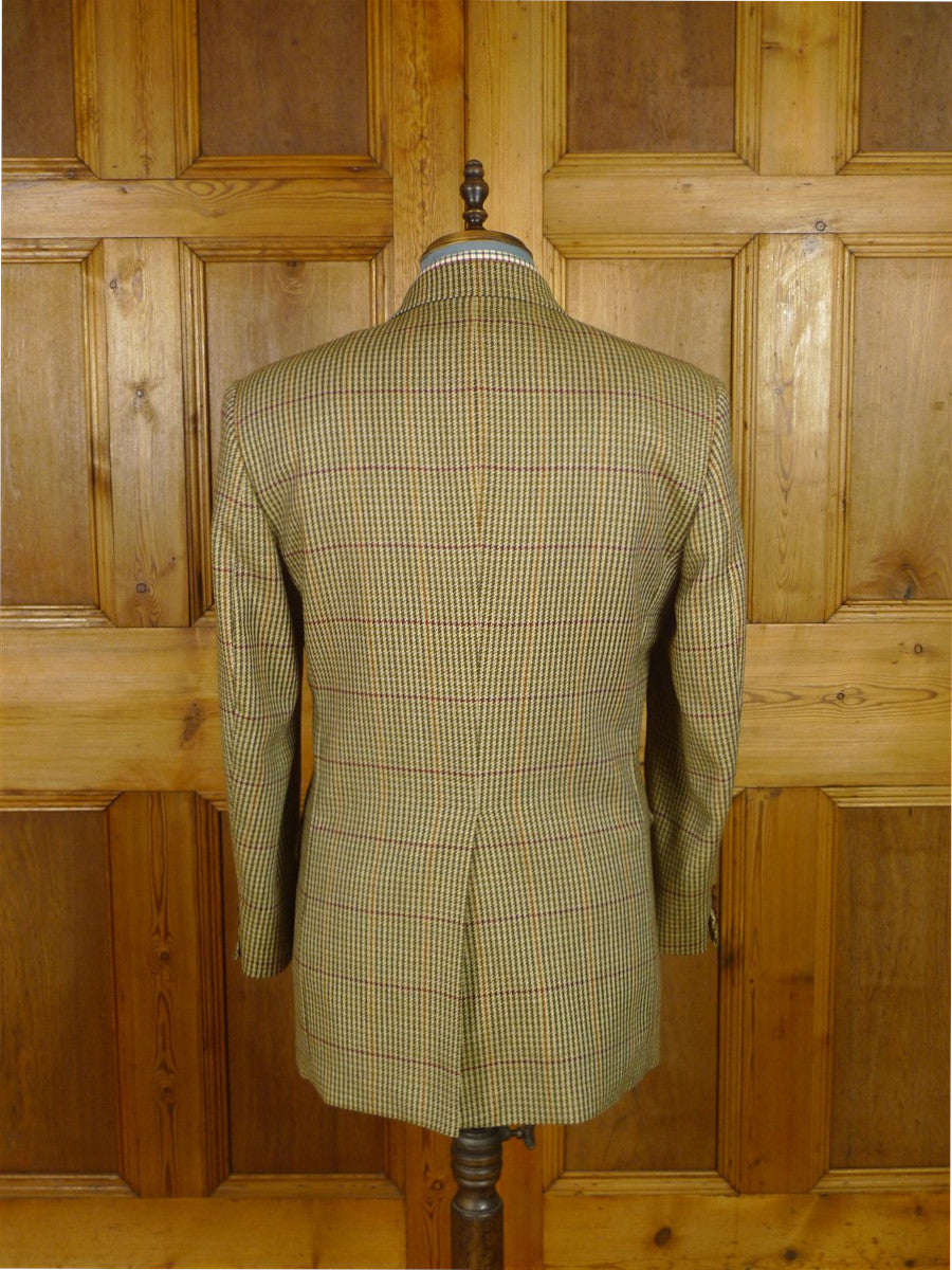 25/1008 immaculate daks jermyn street gun check wool tweed sports jacket blazer 40 regular