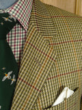 25/1008 immaculate daks jermyn street gun check wool tweed sports jacket blazer 40 regular