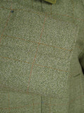 25/1023 immaculate john g hardy heavyweight green wp check tweed shooting field coat w/ detachable hood 40-42