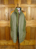 25/1023 immaculate john g hardy heavyweight green wp check tweed shooting field coat w/ detachable hood 40-42