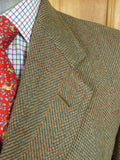 25/1025 beautiful heavyweight 1940s 1950s vintage simpson piccadilly green wp check tweed overcoat 41-42