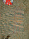 25/1025 beautiful heavyweight 1940s 1950s vintage simpson piccadilly green wp check tweed overcoat 41-42