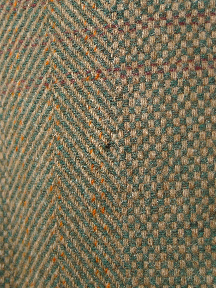 25/1025 beautiful heavyweight 1940s 1950s vintage simpson piccadilly green wp check tweed overcoat 41-42