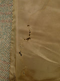25/1025 beautiful heavyweight 1940s 1950s vintage simpson piccadilly green wp check tweed overcoat 41-42