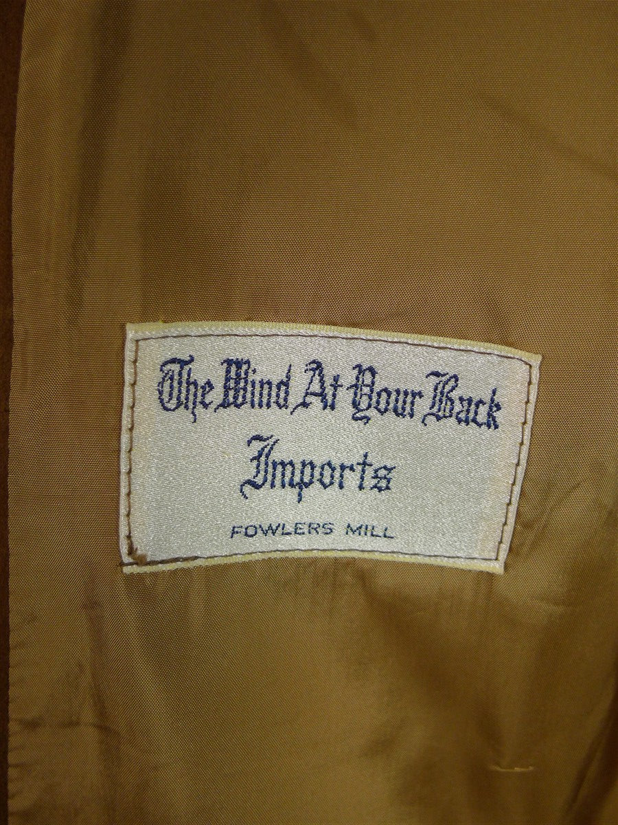 25/1012 beautiful near immaculate invertere fawn brown suede leather safari style jacket 42 long