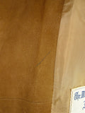 25/1012 beautiful near immaculate invertere fawn brown suede leather safari style jacket 42 long