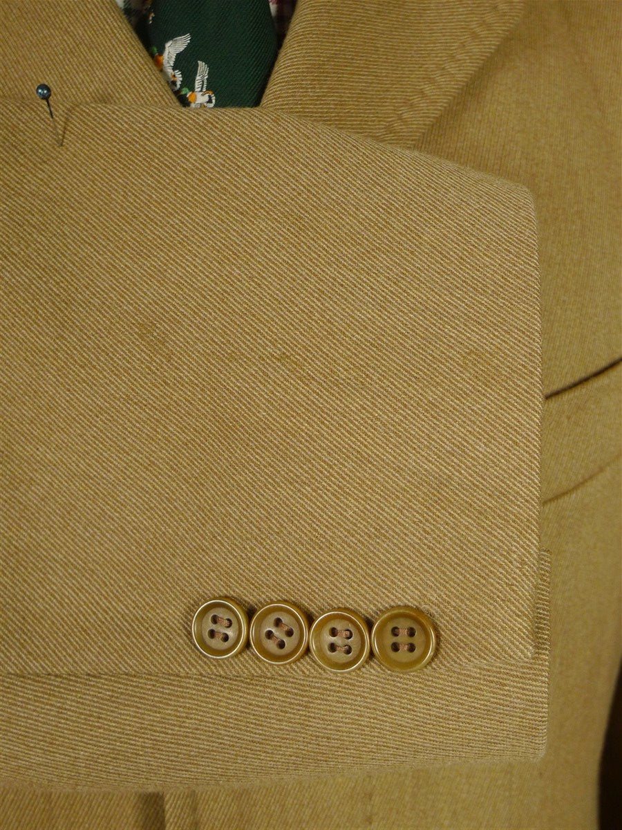 25/1027 vintage daks london tan cavalry twill covert coat overcoat w/ velvet collar 40