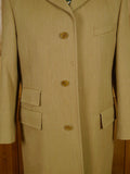 25/1027 vintage daks london tan cavalry twill covert coat overcoat w/ velvet collar 40
