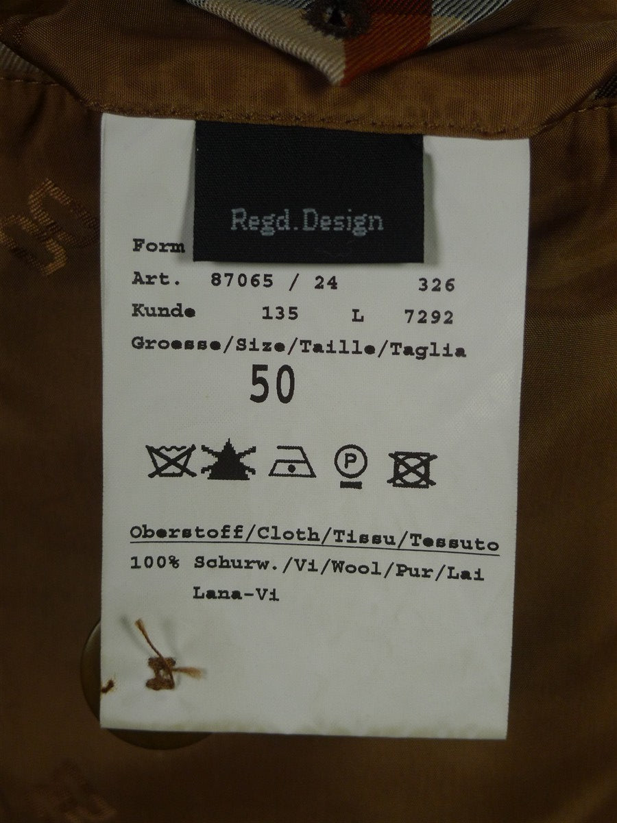 25/1027 vintage daks london tan cavalry twill covert coat overcoat w/ velvet collar 40