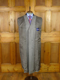 25/1028 superb vintage gieves & hawkes savile row grey herringbone wool chesterfield coat overcoat w/ black velvet collar 44 regular