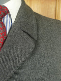 25/1029 vintage macintosh grey twill tweed d/b pea coat overcoat 42-44