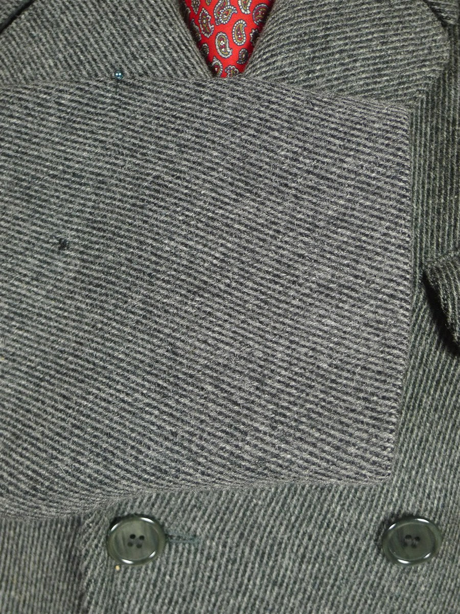 25/1029 vintage macintosh grey twill tweed d/b pea coat overcoat 42-44