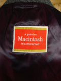 25/1029 vintage macintosh grey twill tweed d/b pea coat overcoat 42-44