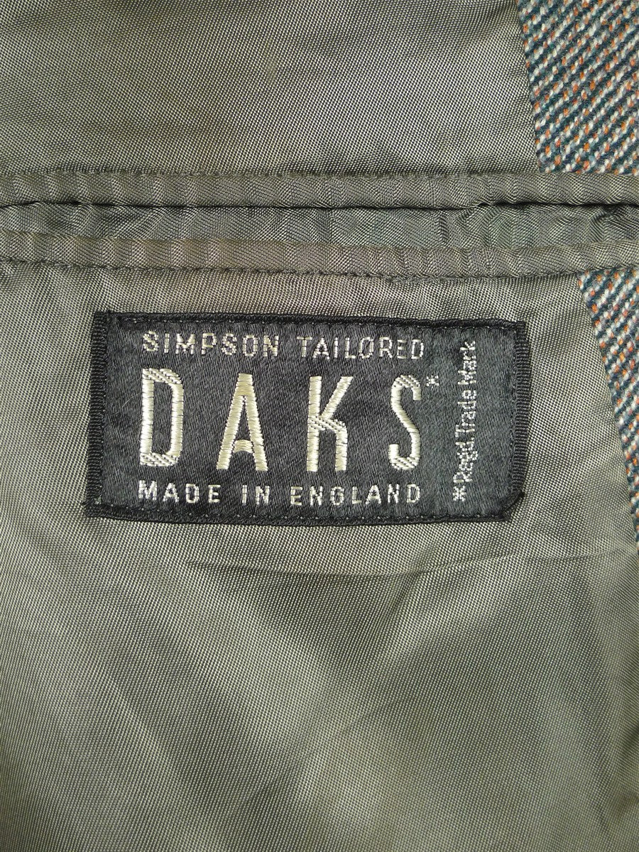 25/1026 heavyweight 1950s 1960s vintage simpson piccadilly grey green twill tweed overcoat 38-40