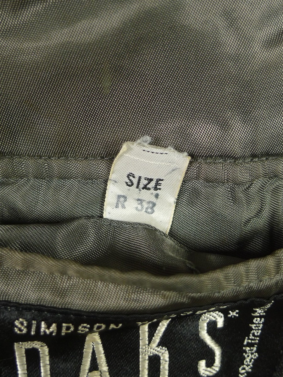 25/1026 heavyweight 1950s 1960s vintage simpson piccadilly grey green twill tweed overcoat 38-40