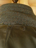 25/1026 heavyweight 1950s 1960s vintage simpson piccadilly grey green twill tweed overcoat 38-40