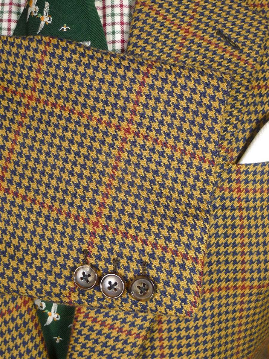 25/1006 immaculate gieves & hawkes savile row brown gun check pure cashmere sports jacket blazer 43-44 regular