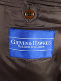 25/1006 immaculate gieves & hawkes savile row brown gun check pure cashmere sports jacket blazer 43-44 regular