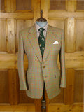 25/1007 near immaculate gieves & hawkes savile row gun check wool tweed sports jacket blazer 43-44 regular