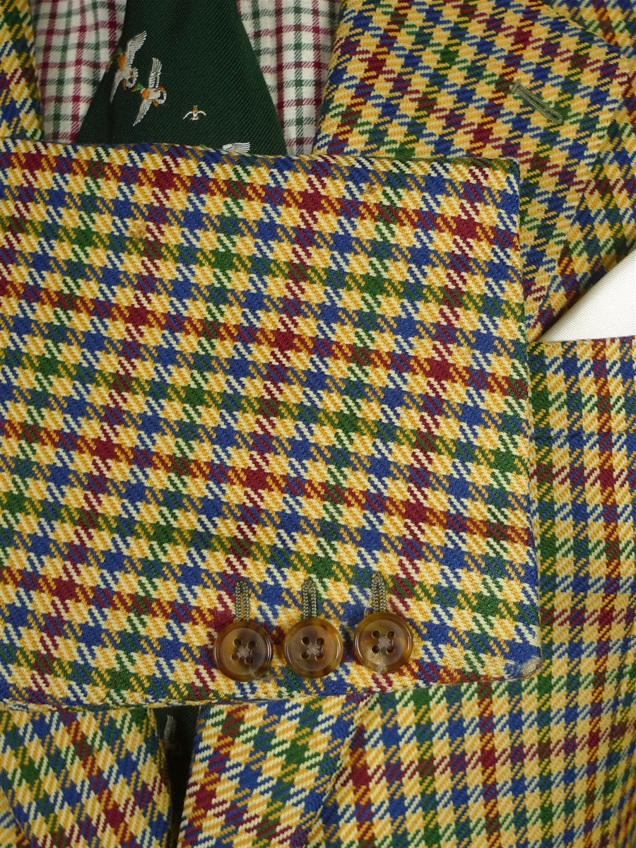 25/1007 near immaculate gieves & hawkes savile row gun check wool tweed sports jacket blazer 43-44 regular