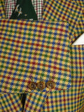 25/1007 near immaculate gieves & hawkes savile row gun check wool tweed sports jacket blazer 43-44 regular