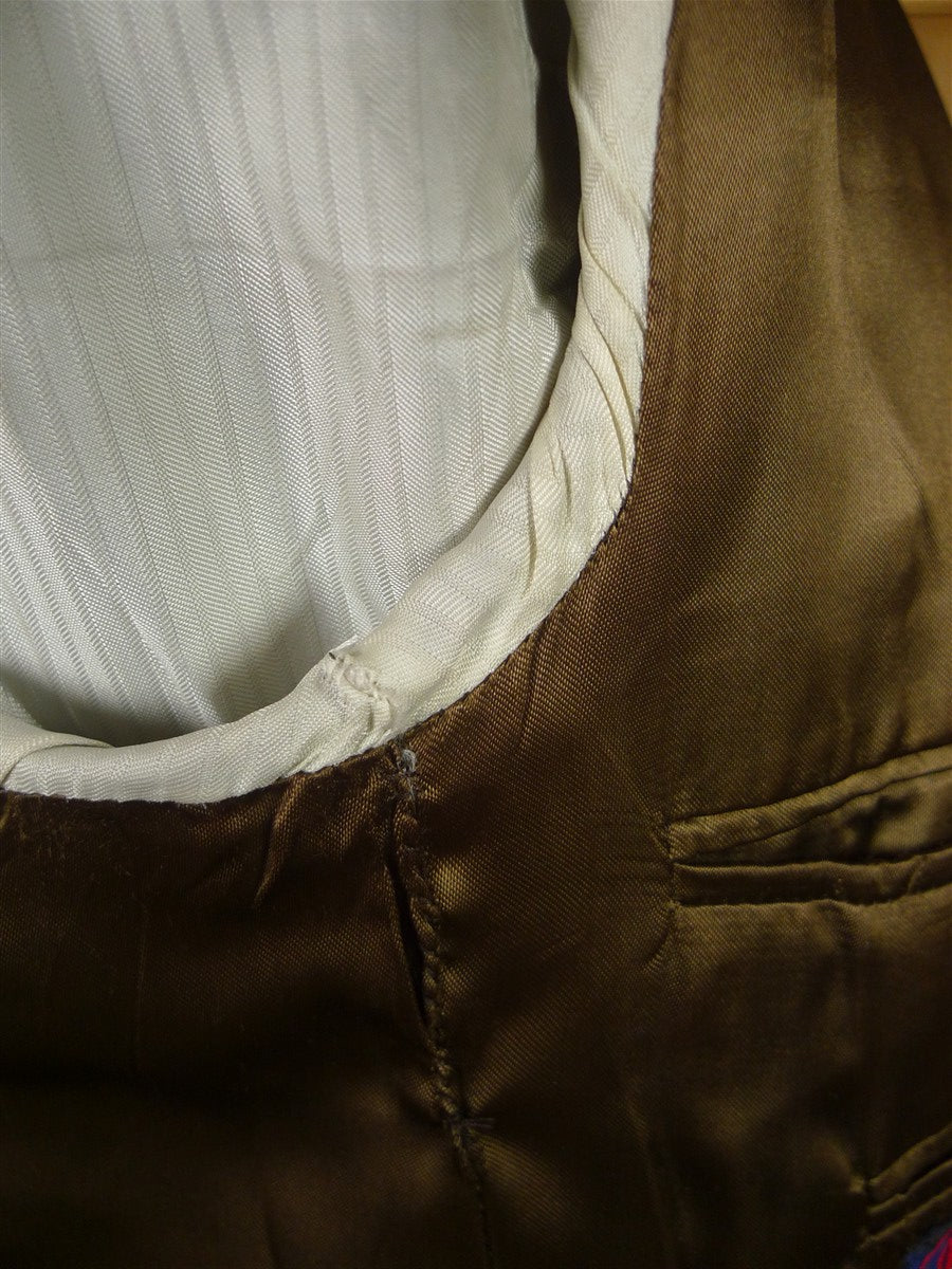 25/1015 gieves & hawkes brown / amber gun check wool tweed sports jacket blazer 40 regular