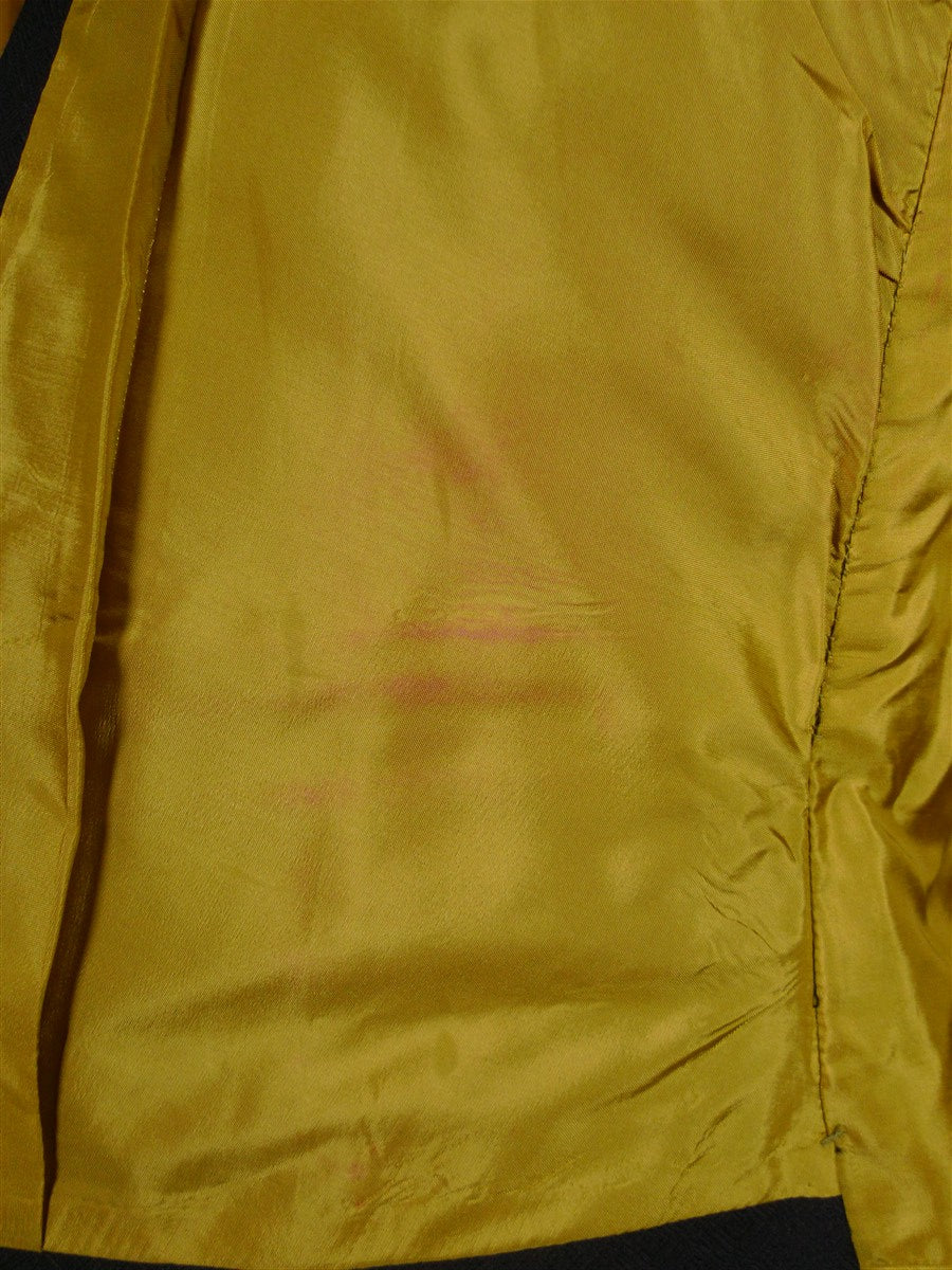 25/1020 wonderful 1960s 1970s vintage daks piccadilly worsted mix textured black dinner jacket & matching waistcoat 38 regular