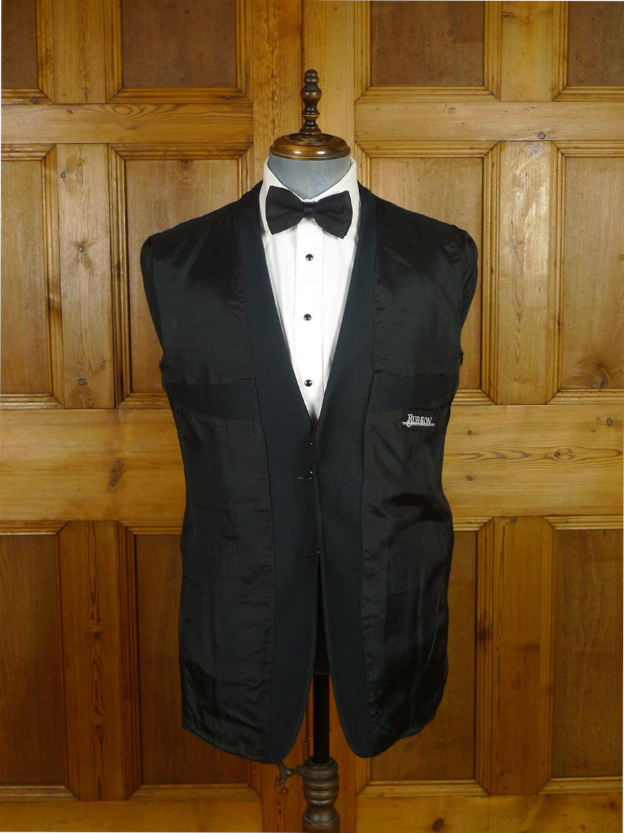 25/1021 wonderful vintage 1970s terylene retro black textured dinner suit 40 long
