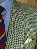 25/1013 gieves & hawkes savile row green check pure cashmere sports jacket blazer 43-44 regular