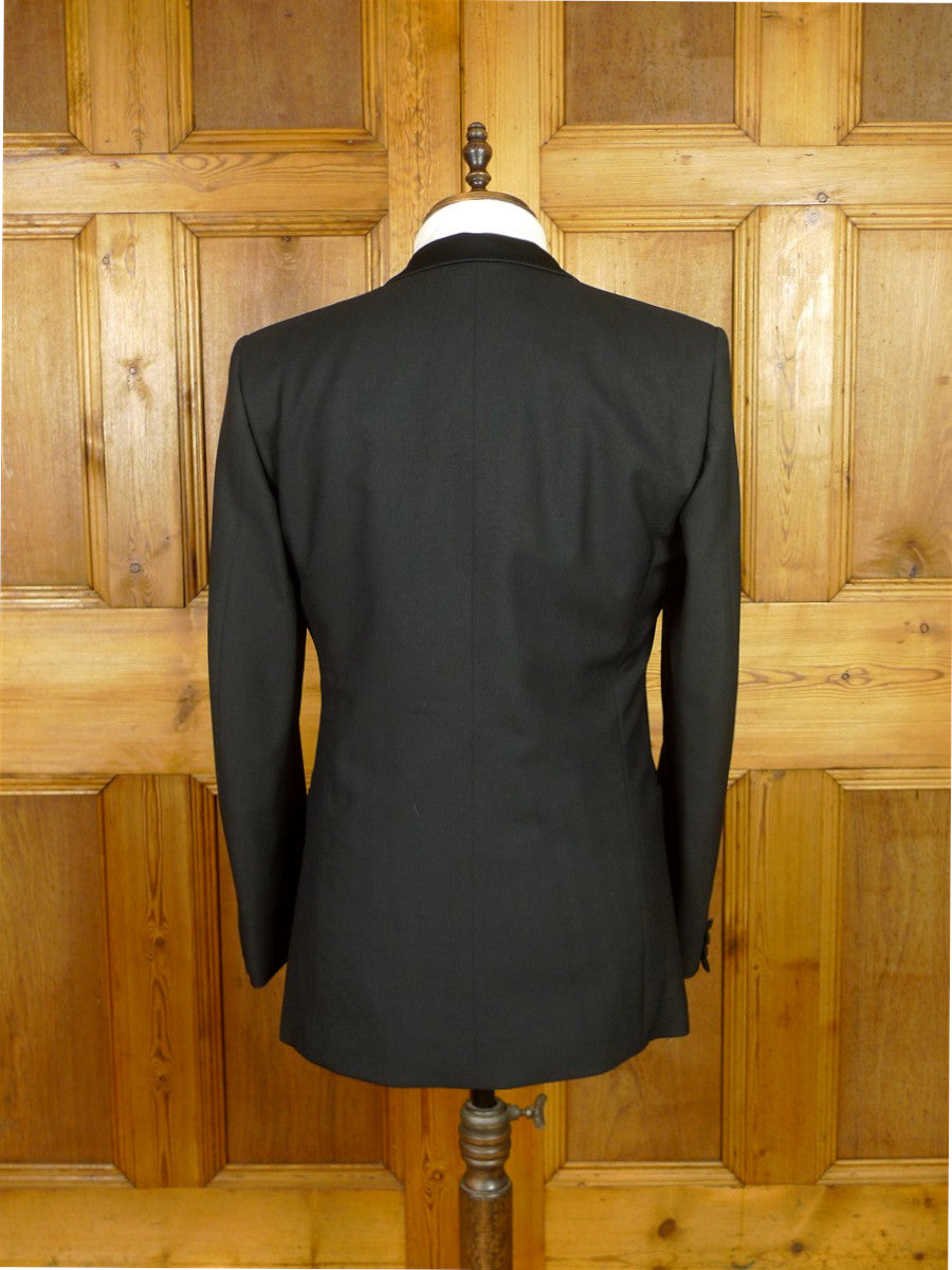 25/1018 immaculate gieves & hawkes savile row black wool shawl dinner jacket 39 regular