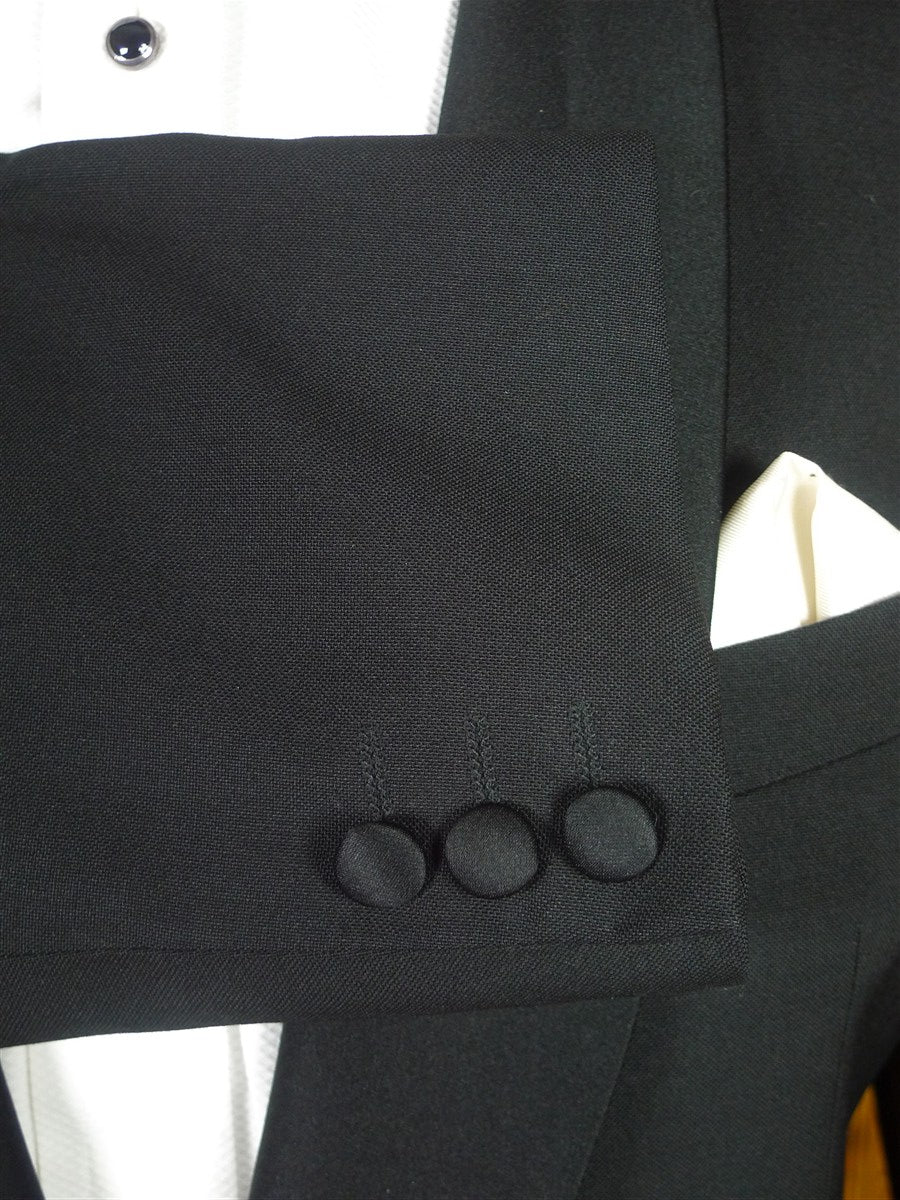 25/1018 immaculate gieves & hawkes savile row black wool shawl dinner jacket 39 regular