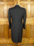 25/1031 immaculate gieves & hawkes savile row black heringbone wool morning coat 42-43 regular