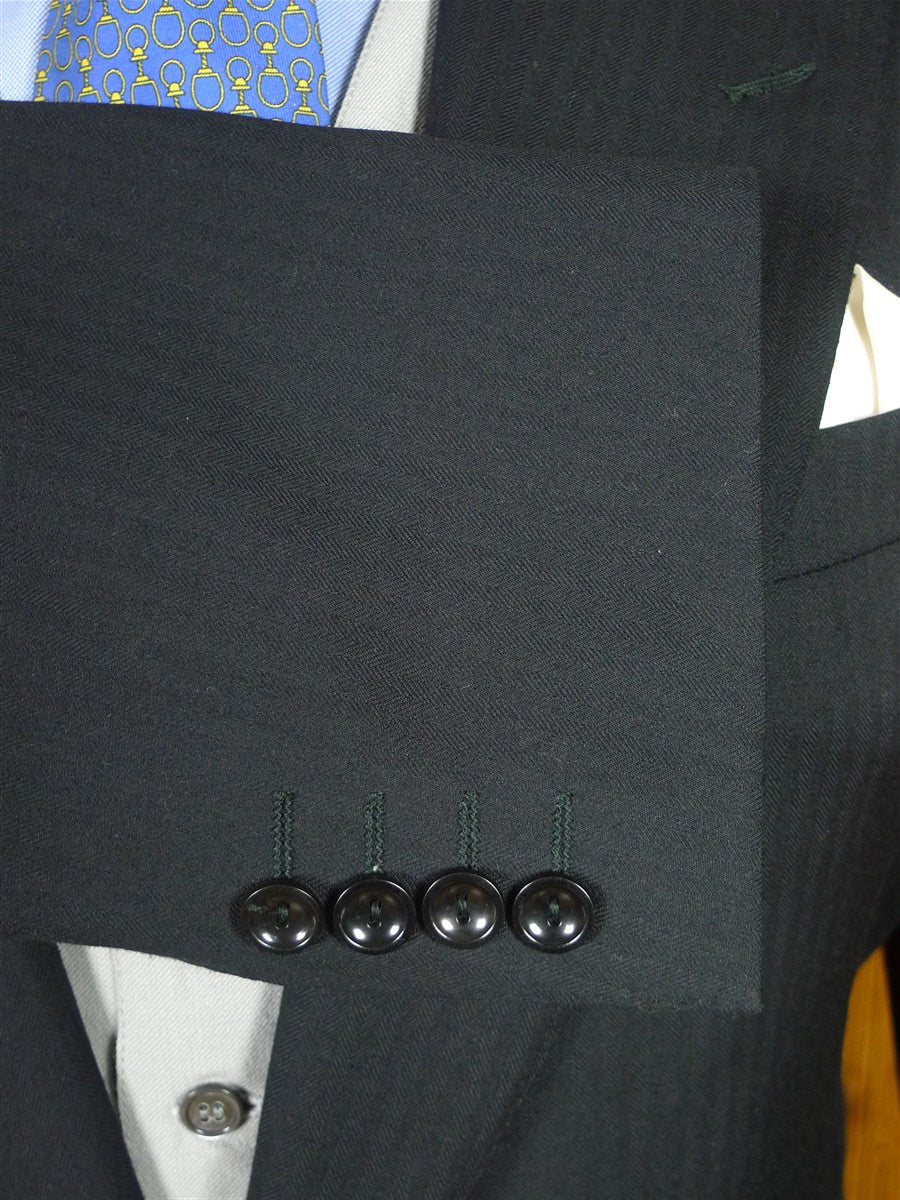 25/1031 immaculate gieves & hawkes savile row black heringbone wool morning coat 42-43 regular