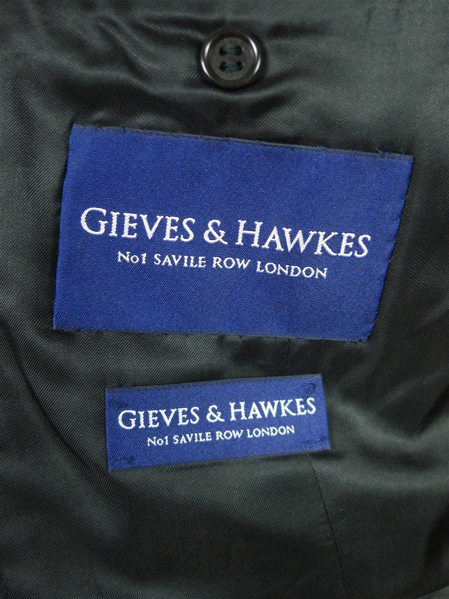 25/1031 immaculate gieves & hawkes savile row black heringbone wool morning coat 42-43 regular