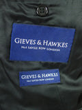 25/1031 immaculate gieves & hawkes savile row black heringbone wool morning coat 42-43 regular