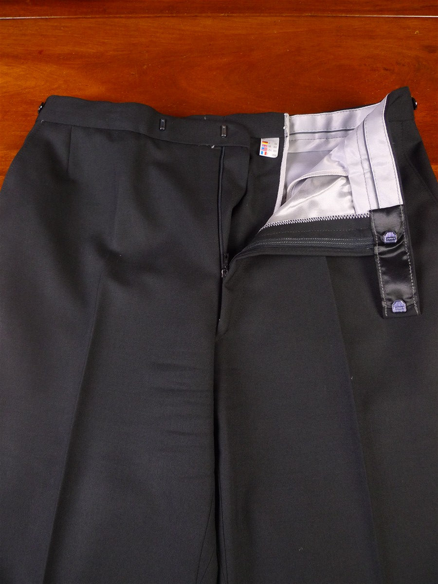 25/1019 immaculate gieves & hawkes savile row black wool evening trouser (matches 25/1018) 34