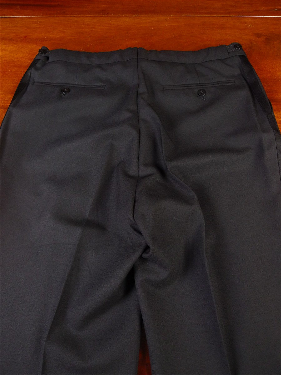 25/1019 immaculate gieves & hawkes savile row black wool evening trouser (matches 25/1018) 34