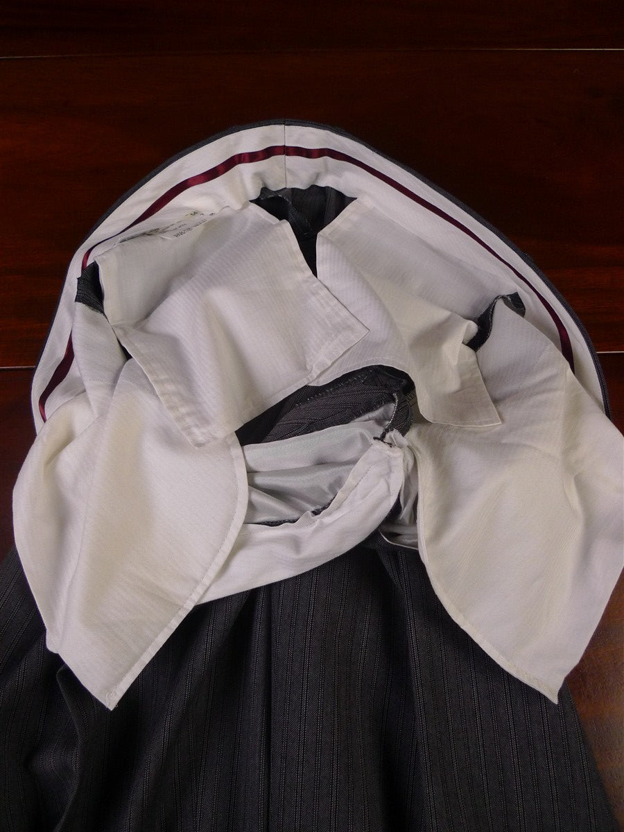 25/1032 immaculate gieves & hawkes savile row grey cashmere stripe wool moring trouser 36