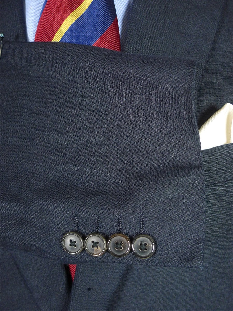25/1017 immaculate gieves & hawkes savile row dark blue 100% linen blazer jacket 42 regular
