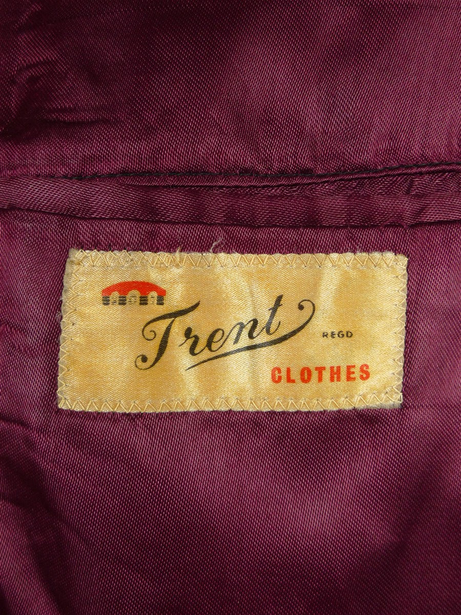 25/1024 vintage 1950s british fawn melton wool polo coat overcoat w/ burgundy linings 40