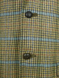 25/1009 near immaculate daks jermyn street green gun check wool tweed half norfolk style sports jacket blazer 40 regular
