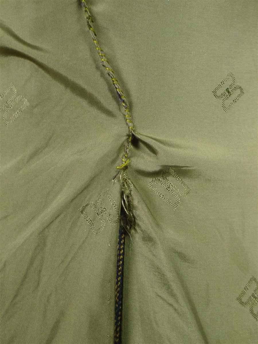 25/1010 daks jermyn street green gun check wool tweed half norfolk style sports jacket w/ suede trims 44 short